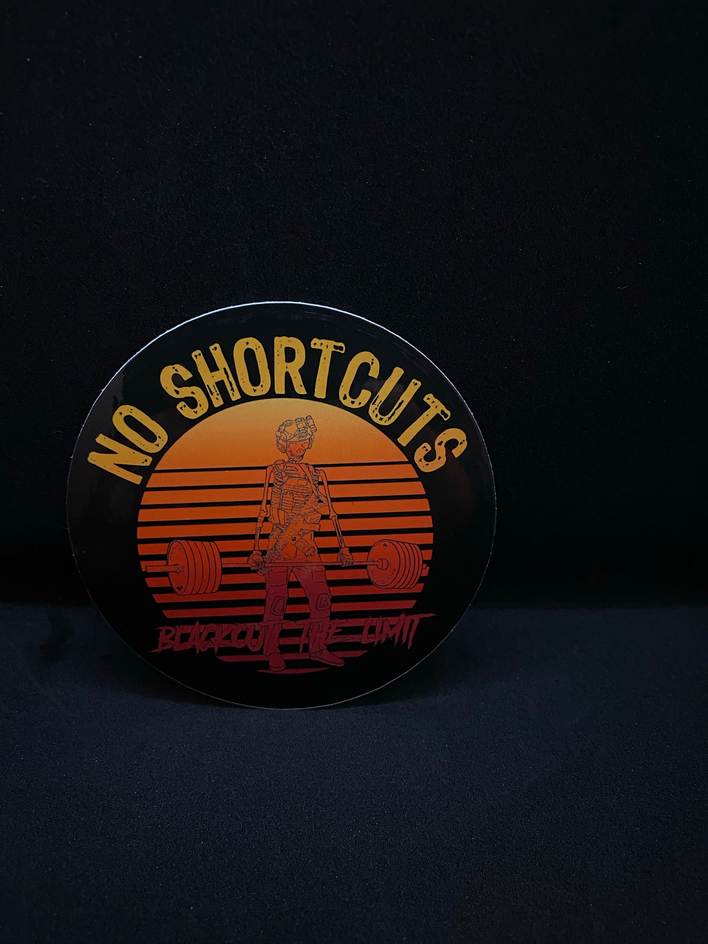 No Shortcuts Sunset Operator Sticker